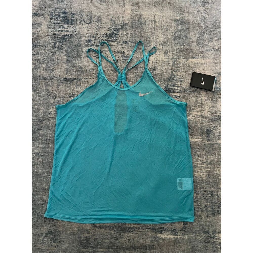 NWT! Nike Blue Dri Fit Cool Breeze Strappy Tank Top Women's Medium